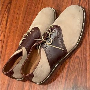 Nordstrom leather saddle dress shoes.